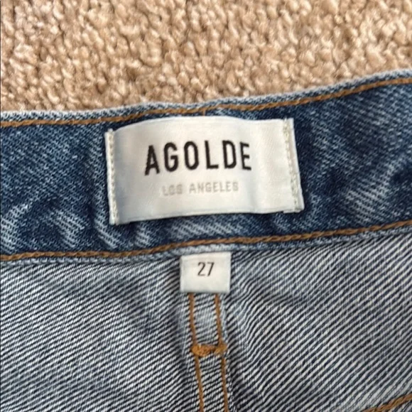 Agolde Parker Long Short in Skywave - Picture 2 of 10